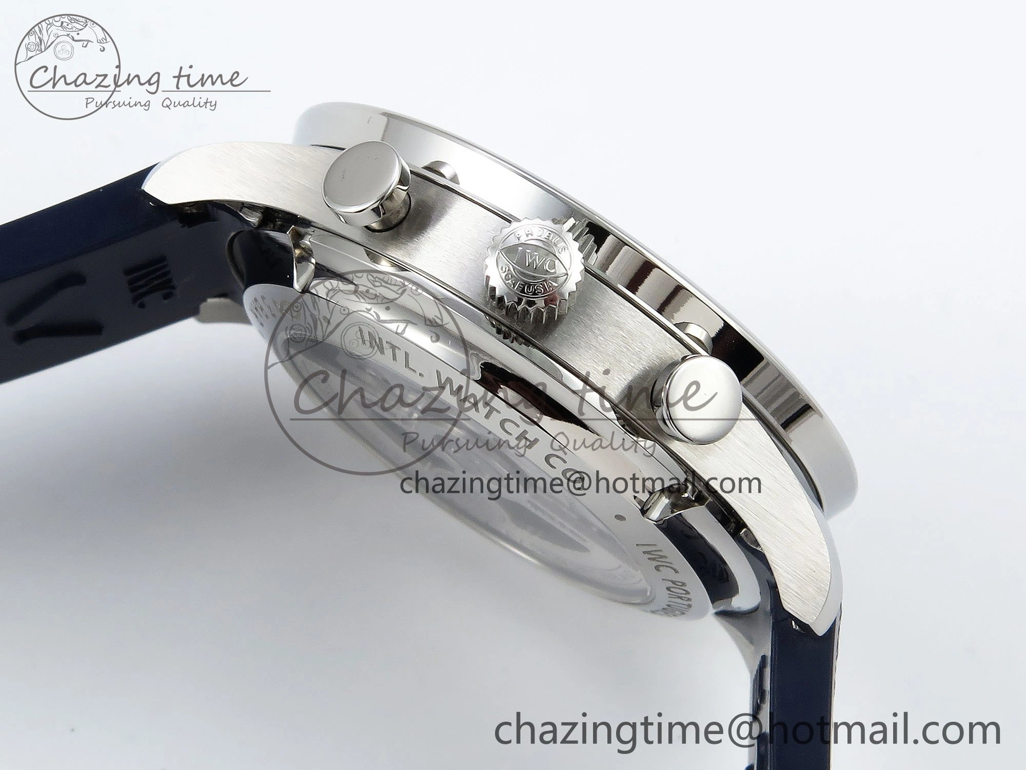 Portuguese Chrono IW3716 Z+F 1:1 Best Edition Blue Dial on Blue Rubber Strap A69355
