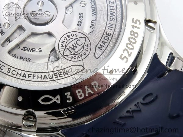 Portuguese Chrono IW3716 Z+F 1:1 Best Edition Blue Dial on Blue Rubber Strap A69355