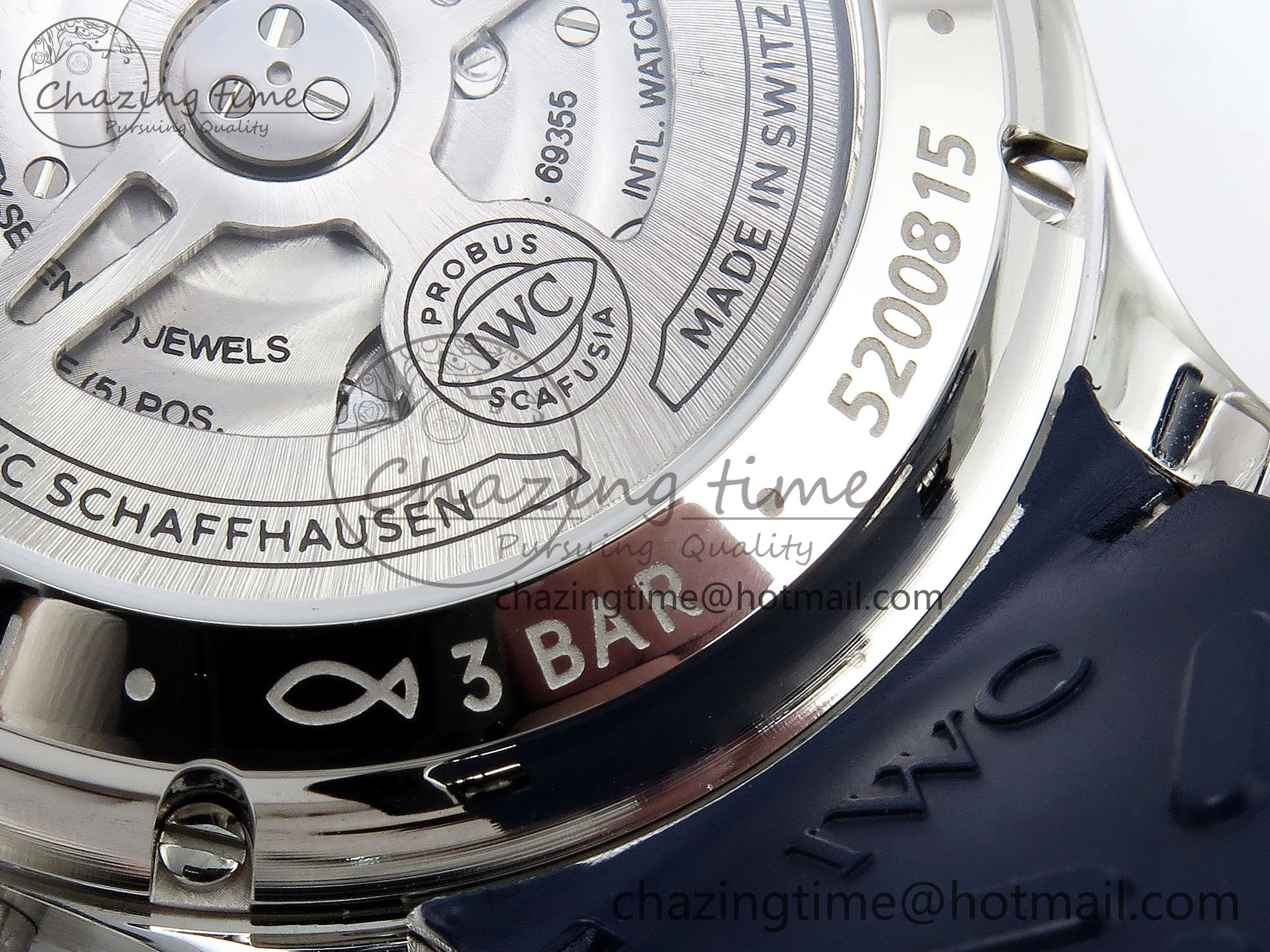Portuguese Chrono IW3716 Z+F 1:1 Best Edition Blue Dial on Blue Rubber Strap A69355