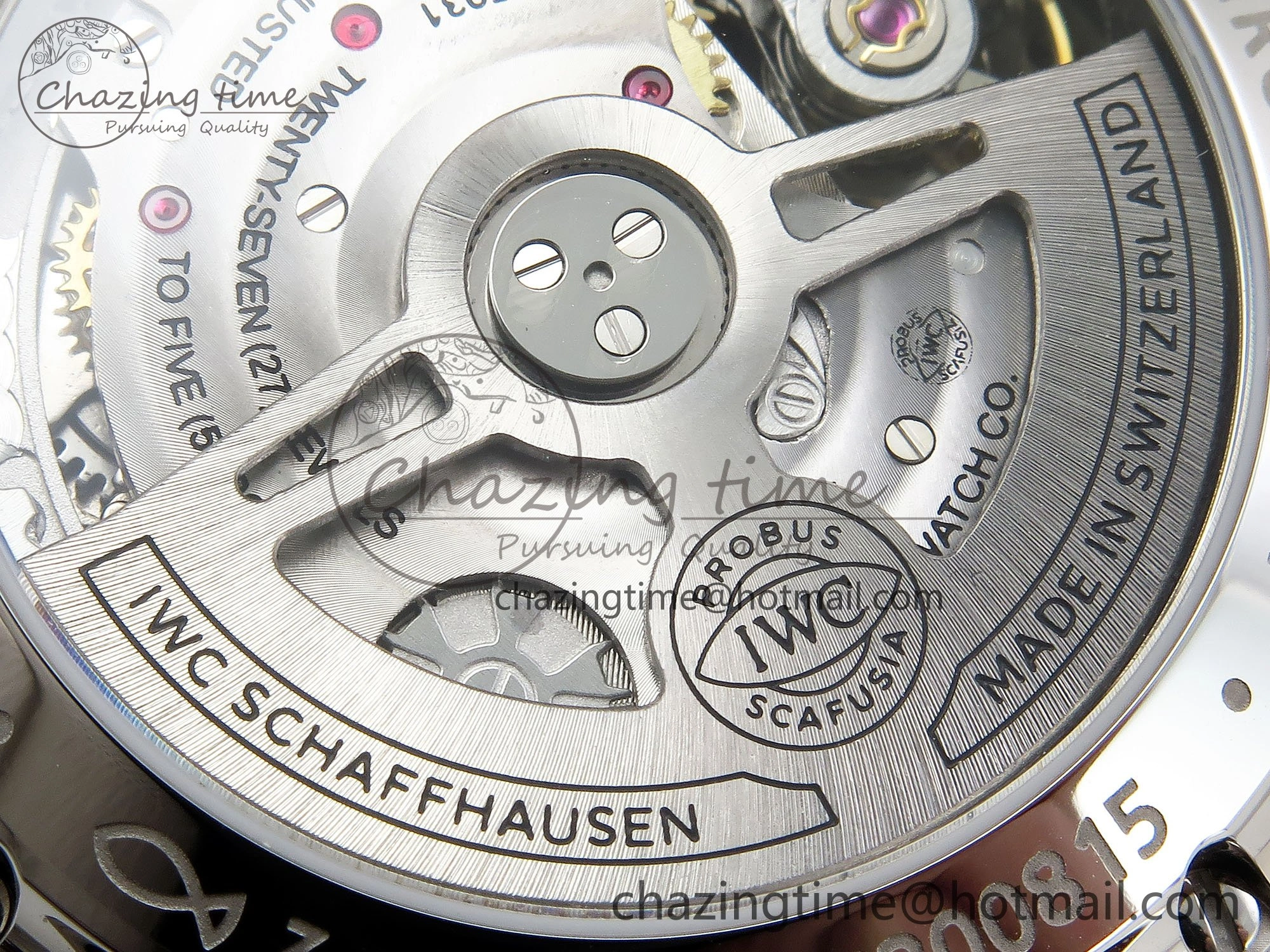 Portuguese Chrono IW3716 Z+F 1:1 Best Edition Red Dial on Red Rubber Strap A69355
