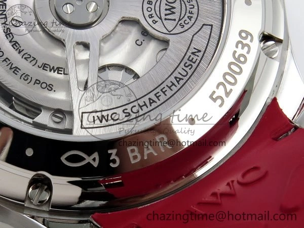 Portuguese Chrono IW3716 Z+F 1:1 Best Edition Red Dial on Red Rubber Strap A69355