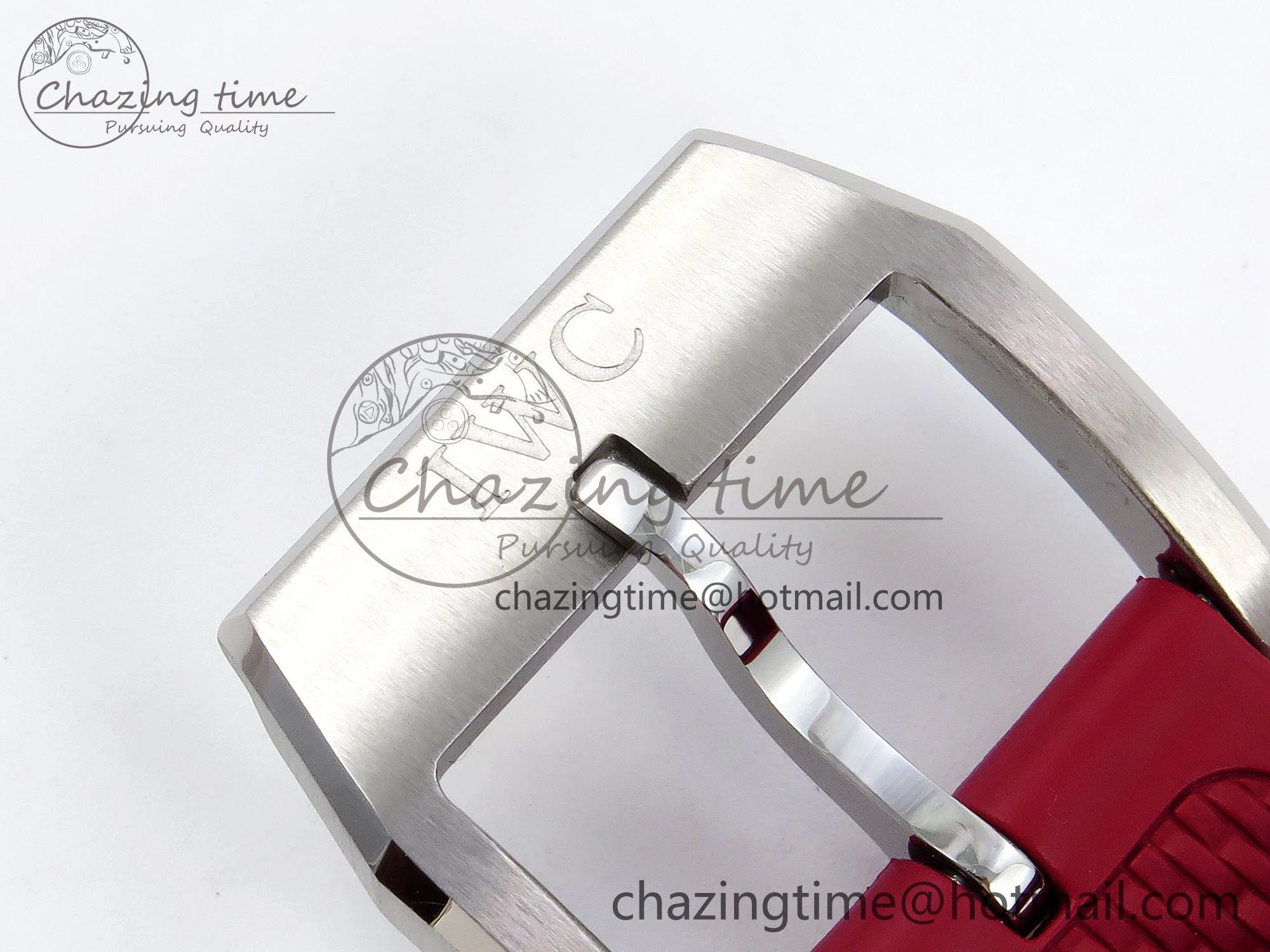 Portuguese Chrono IW3716 Z+F 1:1 Best Edition Red Dial on Red Rubber Strap A69355