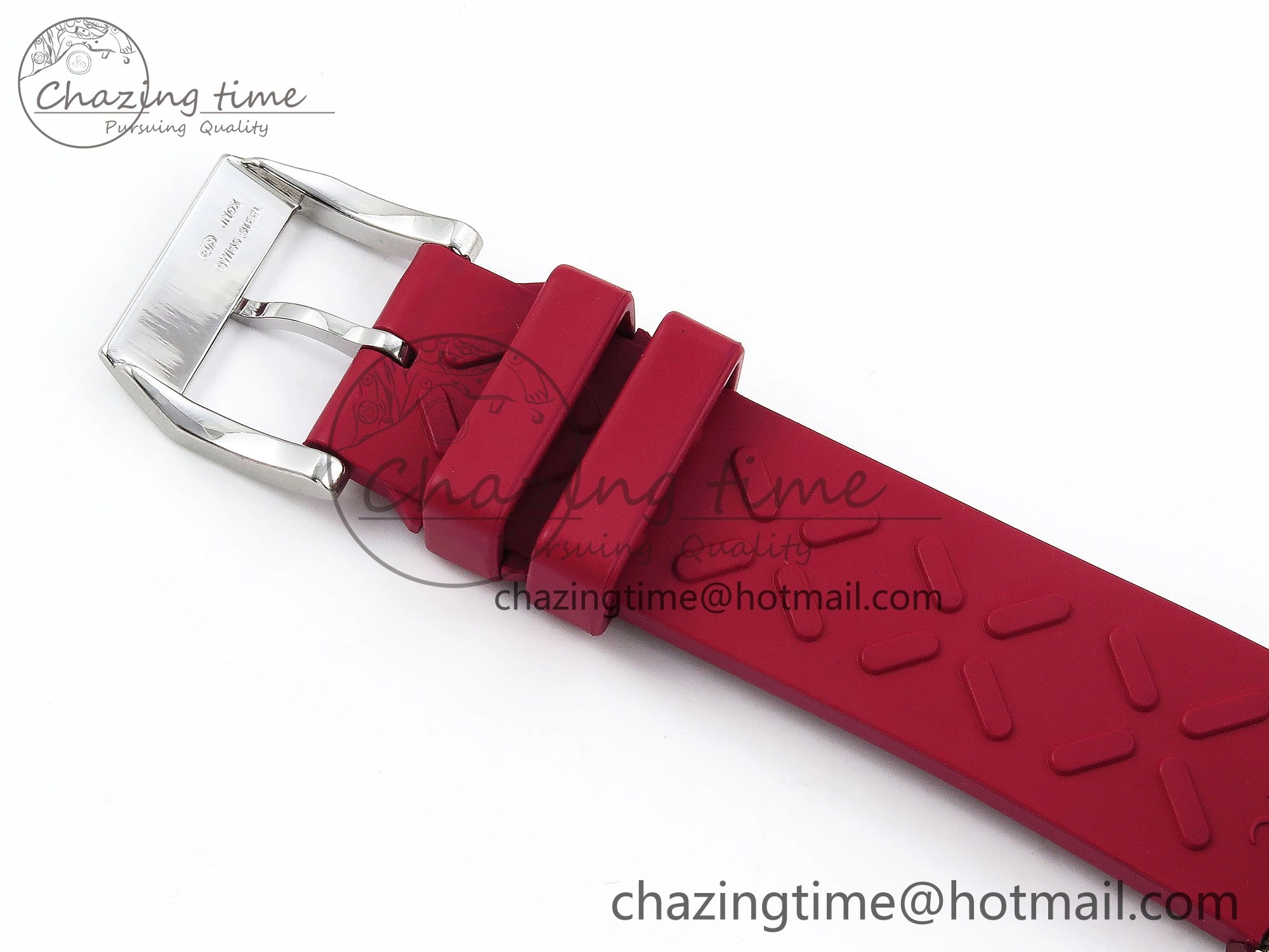 Portuguese Chrono IW3716 Z+F 1:1 Best Edition Red Dial on Red Rubber Strap A69355