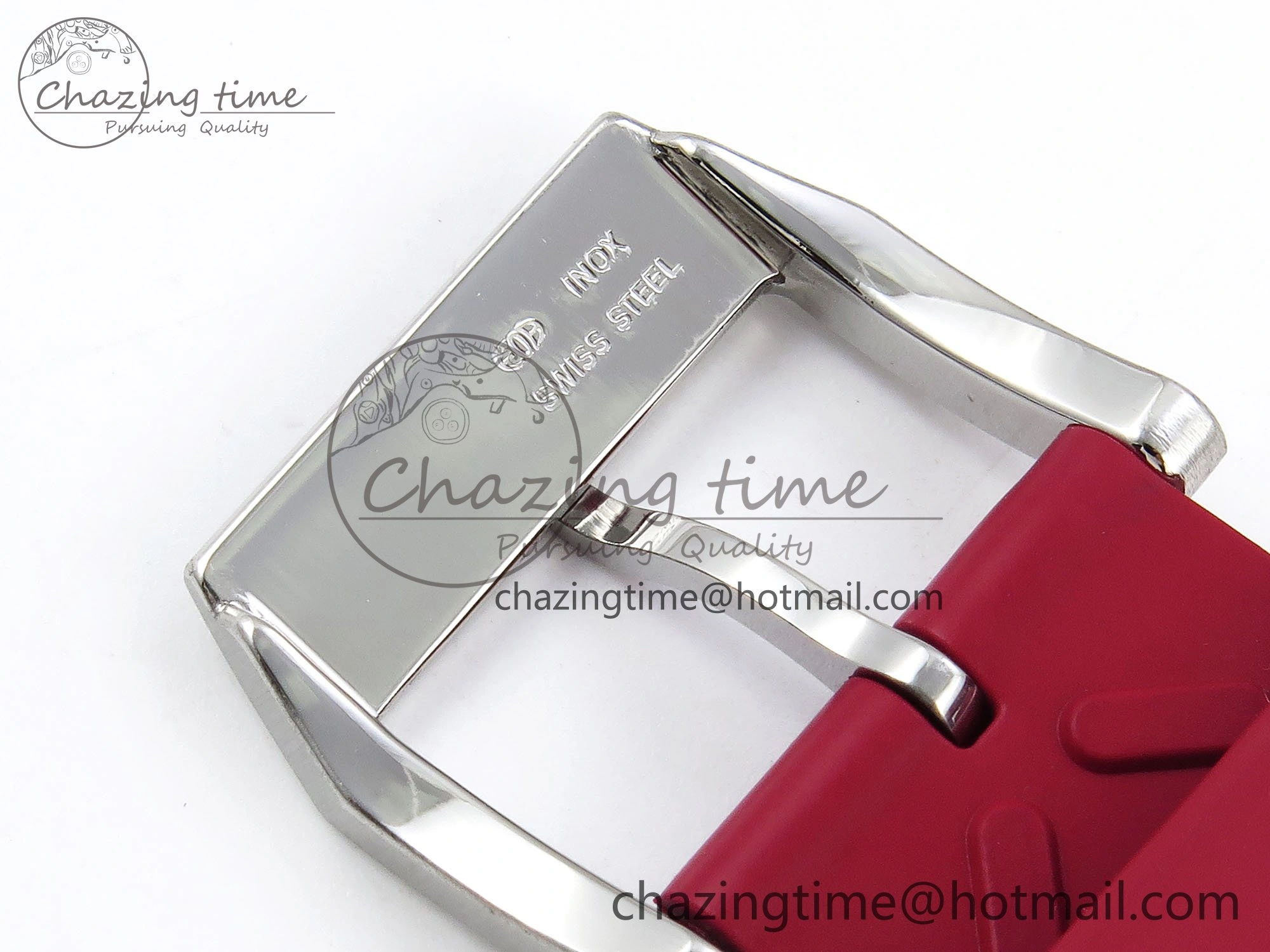 Portuguese Chrono IW3716 Z+F 1:1 Best Edition Red Dial on Red Rubber Strap A69355
