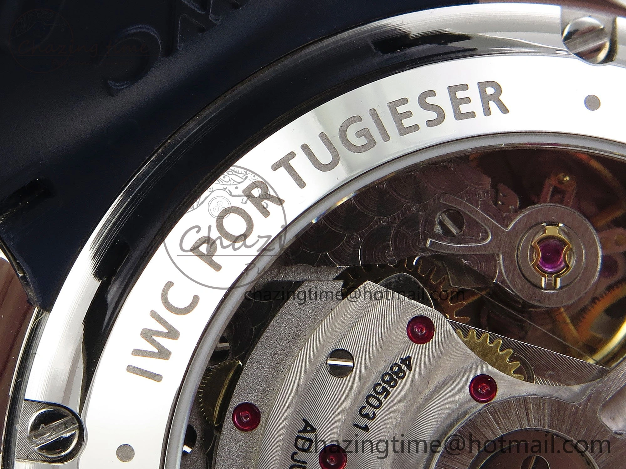 Portuguese Chrono IW3716 Z+F 1:1 Best Edition White Dial on Blue Rubber Strap A69355
