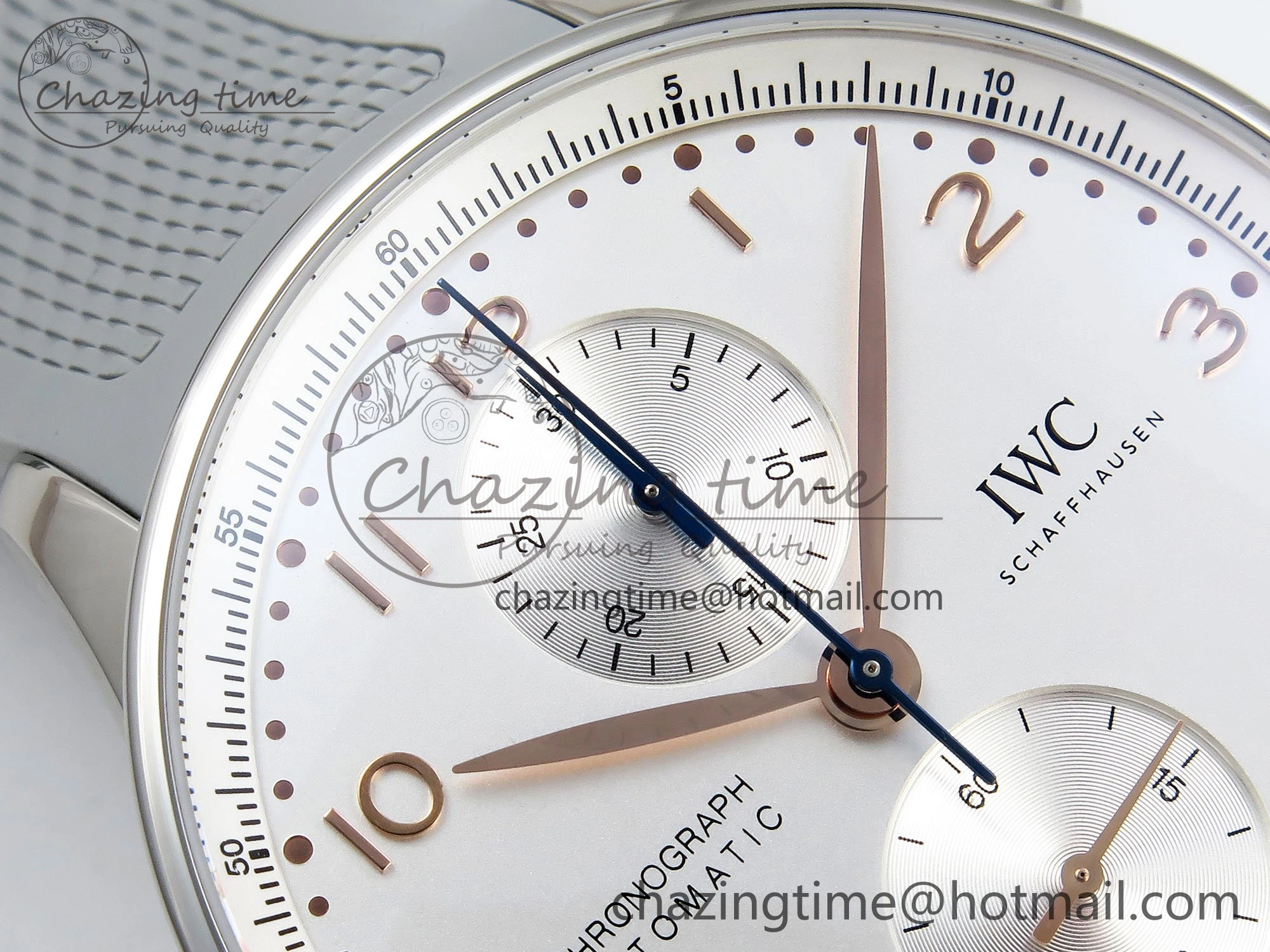Portuguese Chrono IW3716 Z+F 1:1 Best Edition White Dial on Gray Rubber Strap A69355