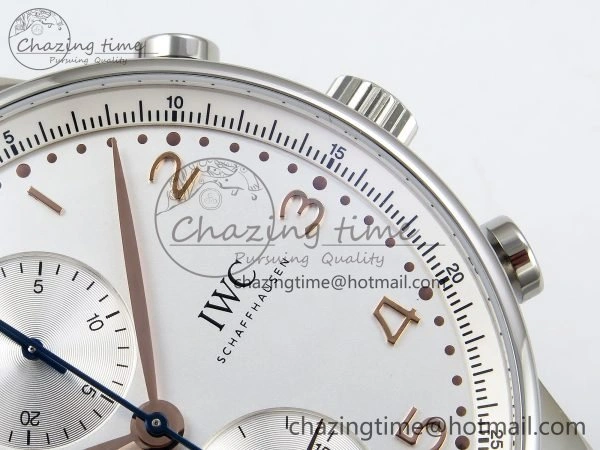 Portuguese Chrono IW3716 Z+F 1:1 Best Edition White Dial on Gray Rubber Strap A69355