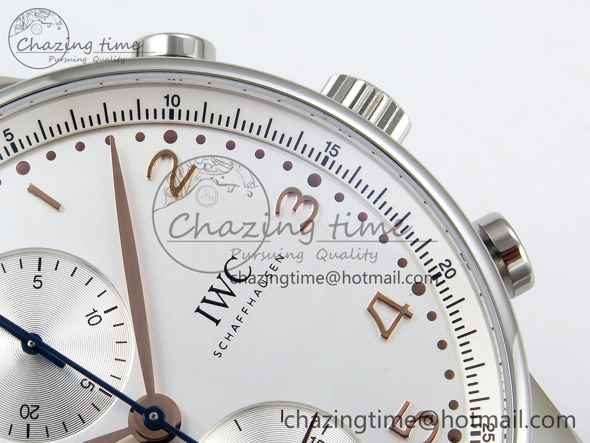 Portuguese Chrono IW3716 Z+F 1:1 Best Edition White Dial on Gray Rubber Strap A69355