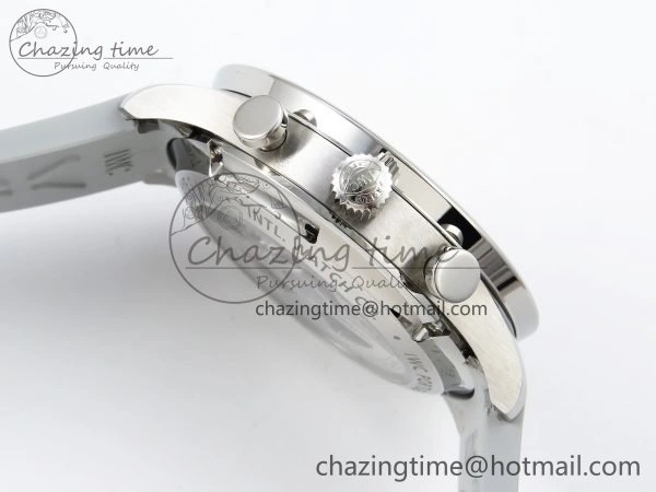 Portuguese Chrono IW3716 Z+F 1:1 Best Edition White Dial on Gray Rubber Strap A69355