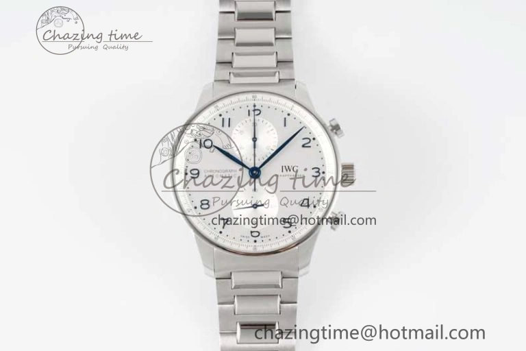 Portuguese Chrono IW3716 ZF 1:1 Best Edition White Dial on SS Bracelet A69355