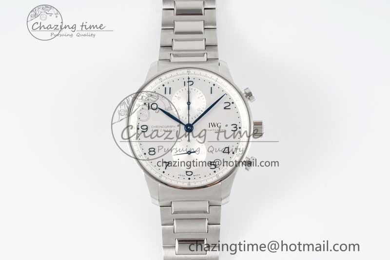 Portuguese Chrono IW3716 ZF 1:1 Best Edition White Dial on SS Bracelet A69355