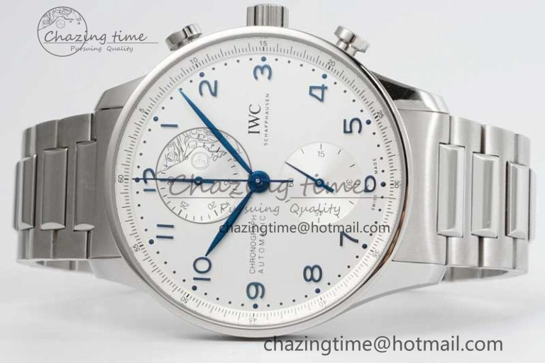 Portuguese Chrono IW3716 ZF 1:1 Best Edition White Dial on SS Bracelet A69355