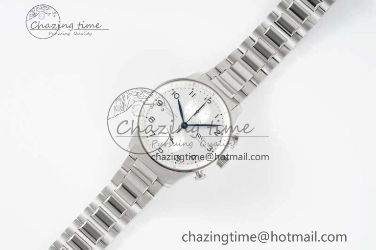 Portuguese Chrono IW3716 ZF 1:1 Best Edition White Dial on SS Bracelet A69355