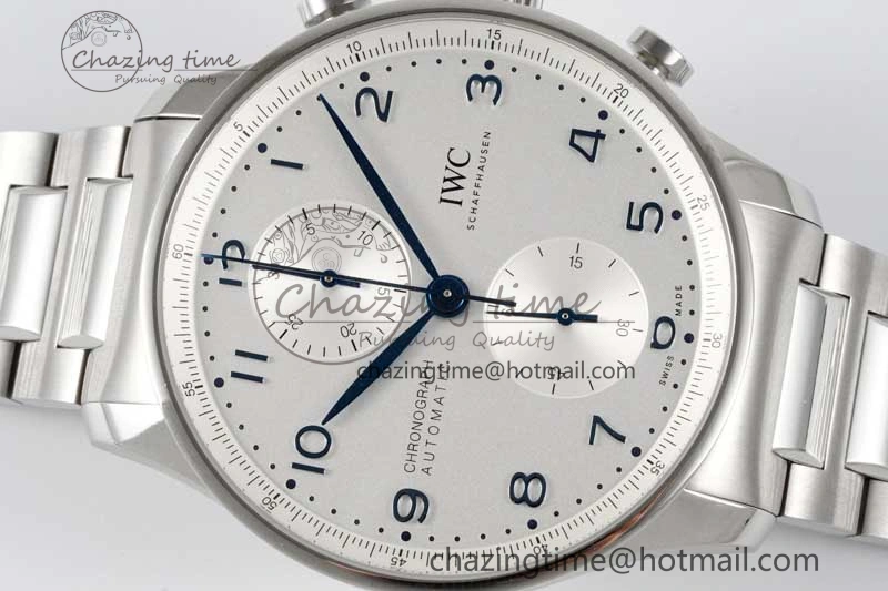 Portuguese Chrono IW3716 ZF 1:1 Best Edition White Dial on SS Bracelet A69355