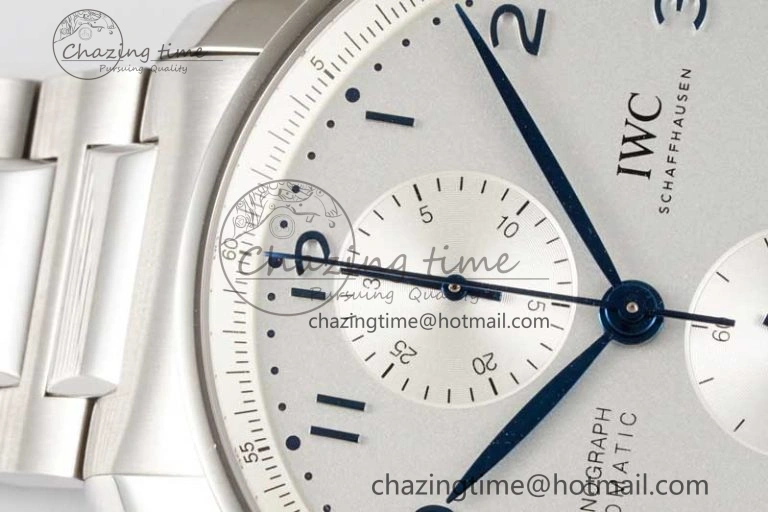 Portuguese Chrono IW3716 ZF 1:1 Best Edition White Dial on SS Bracelet A69355