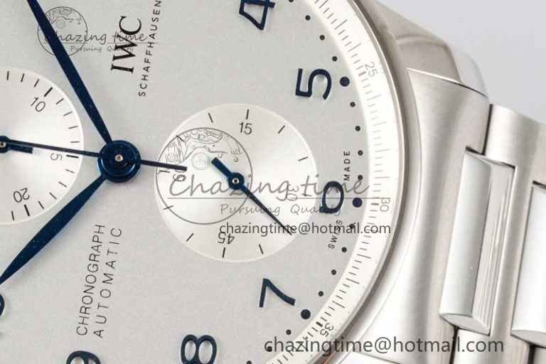 Portuguese Chrono IW3716 ZF 1:1 Best Edition White Dial on SS Bracelet A69355