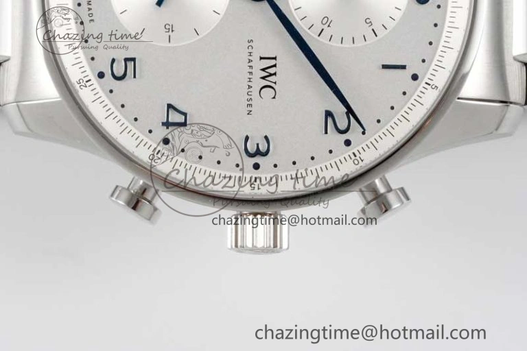 Portuguese Chrono IW3716 ZF 1:1 Best Edition White Dial on SS Bracelet A69355