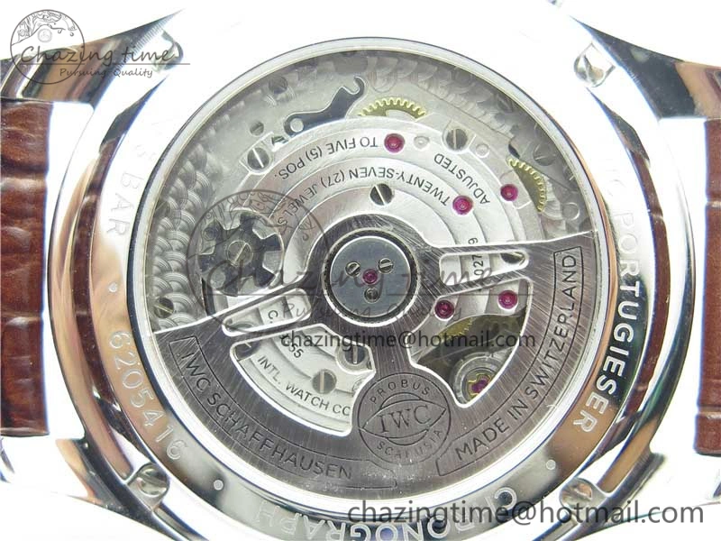 Portuguese Chrono IW371604 ZF 1:1 Best Edition White Dial on Brown Leather Strap A69355