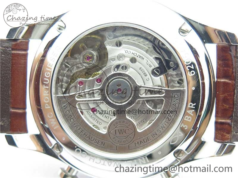 Portuguese Chrono IW371604 ZF 1:1 Best Edition White Dial on Brown Leather Strap A69355