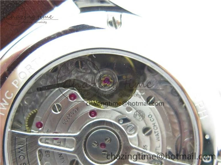 Portuguese Chrono IW371604 ZF 1:1 Best Edition White Dial on Brown Leather Strap A69355