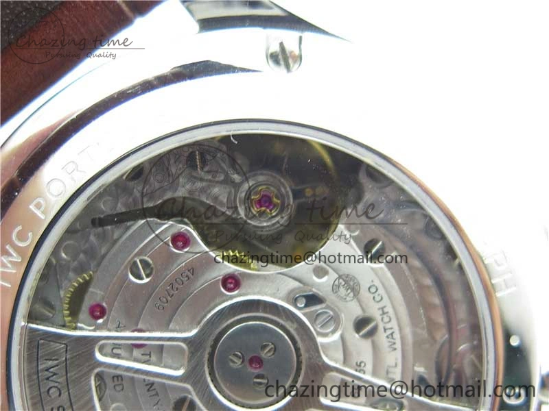 Portuguese Chrono IW371604 ZF 1:1 Best Edition White Dial on Brown Leather Strap A69355
