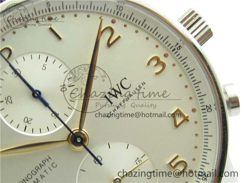Portuguese Chrono IW371604 ZF 1:1 Best Edition White Dial on Brown Leather Strap A69355