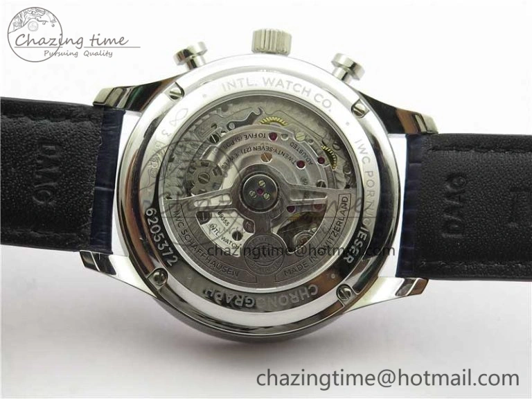 Portuguese Chrono IW371605 ZF 1:1 Best Edition White Dial on Black Leather Strap A69355