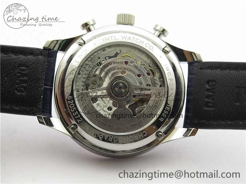 Portuguese Chrono IW371605 ZF 1:1 Best Edition White Dial on Black Leather Strap A69355
