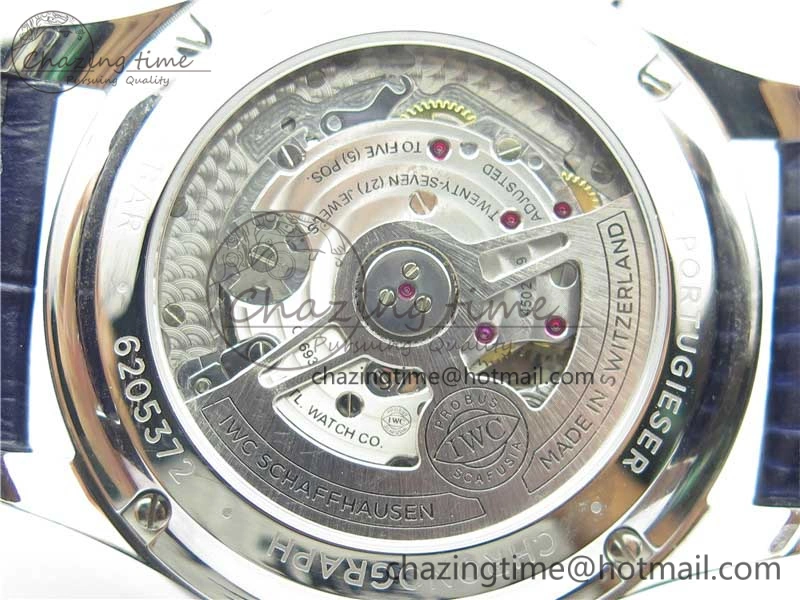 Portuguese Chrono IW371605 ZF 1:1 Best Edition White Dial on Black Leather Strap A69355