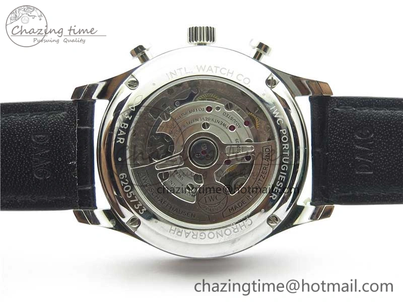 Portuguese Chrono IW371606 ZF 1:1 Best Edition Blue Dial on Black Leather Strap A69355