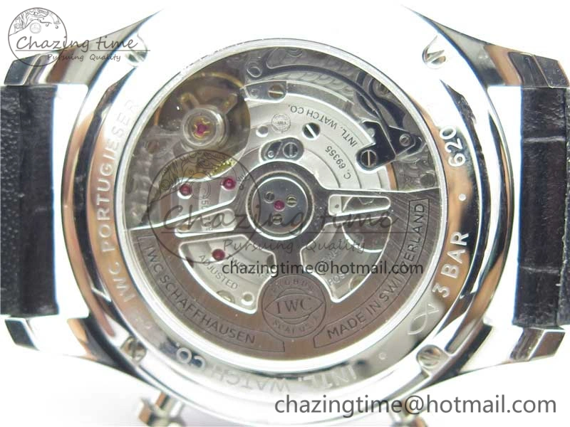 Portuguese Chrono IW371606 ZF 1:1 Best Edition Blue Dial on Black Leather Strap A69355