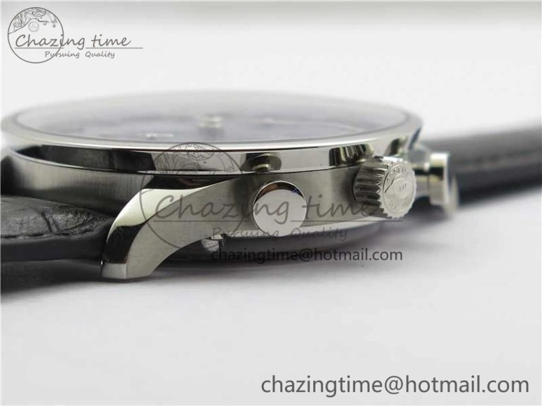 Portuguese Chrono IW371606 ZF 1:1 Best Edition Blue Dial on Black Leather Strap A69355