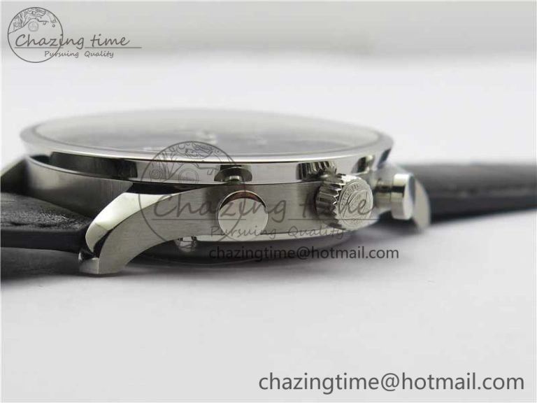 Portuguese Chrono IW371609 ZF 1:1 Best Edition Black Dial on Black Leather Strap A69355