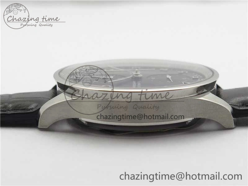 Portuguese Chrono IW371609 ZF 1:1 Best Edition Black Dial on Black Leather Strap A69355