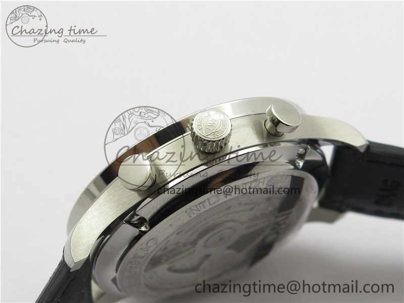 Portuguese Chrono IW371609 ZF 1:1 Best Edition Black Dial on Black Leather Strap A69355