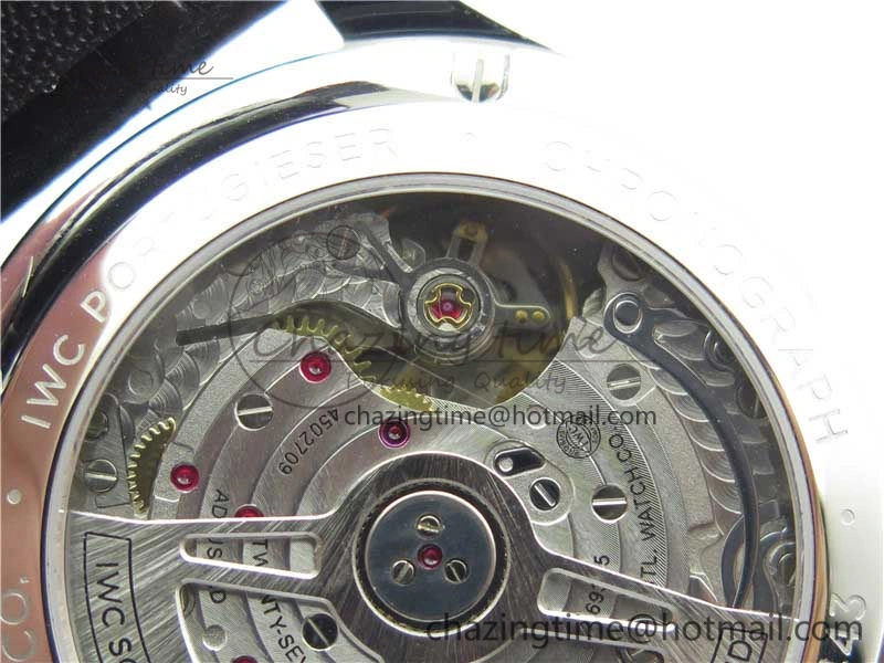 Portuguese Chrono IW371609 ZF 1:1 Best Edition Black Dial on Black Leather Strap A69355