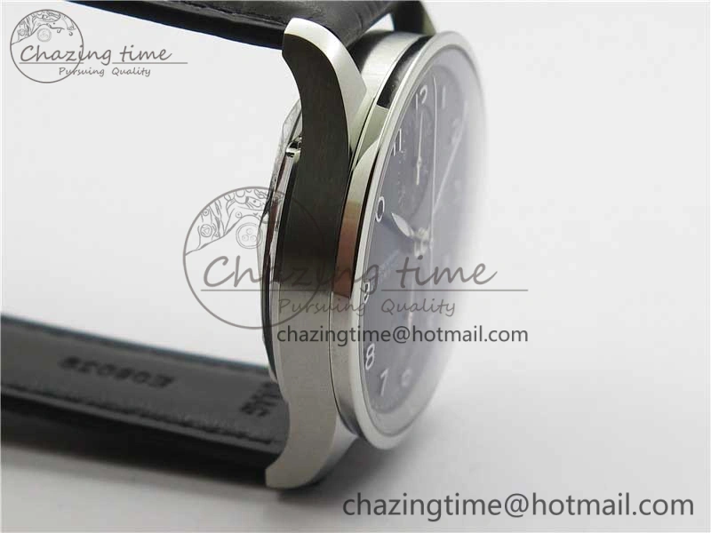 Portuguese Chrono IW371609 ZF 1:1 Best Edition Black Dial on Black Leather Strap A69355