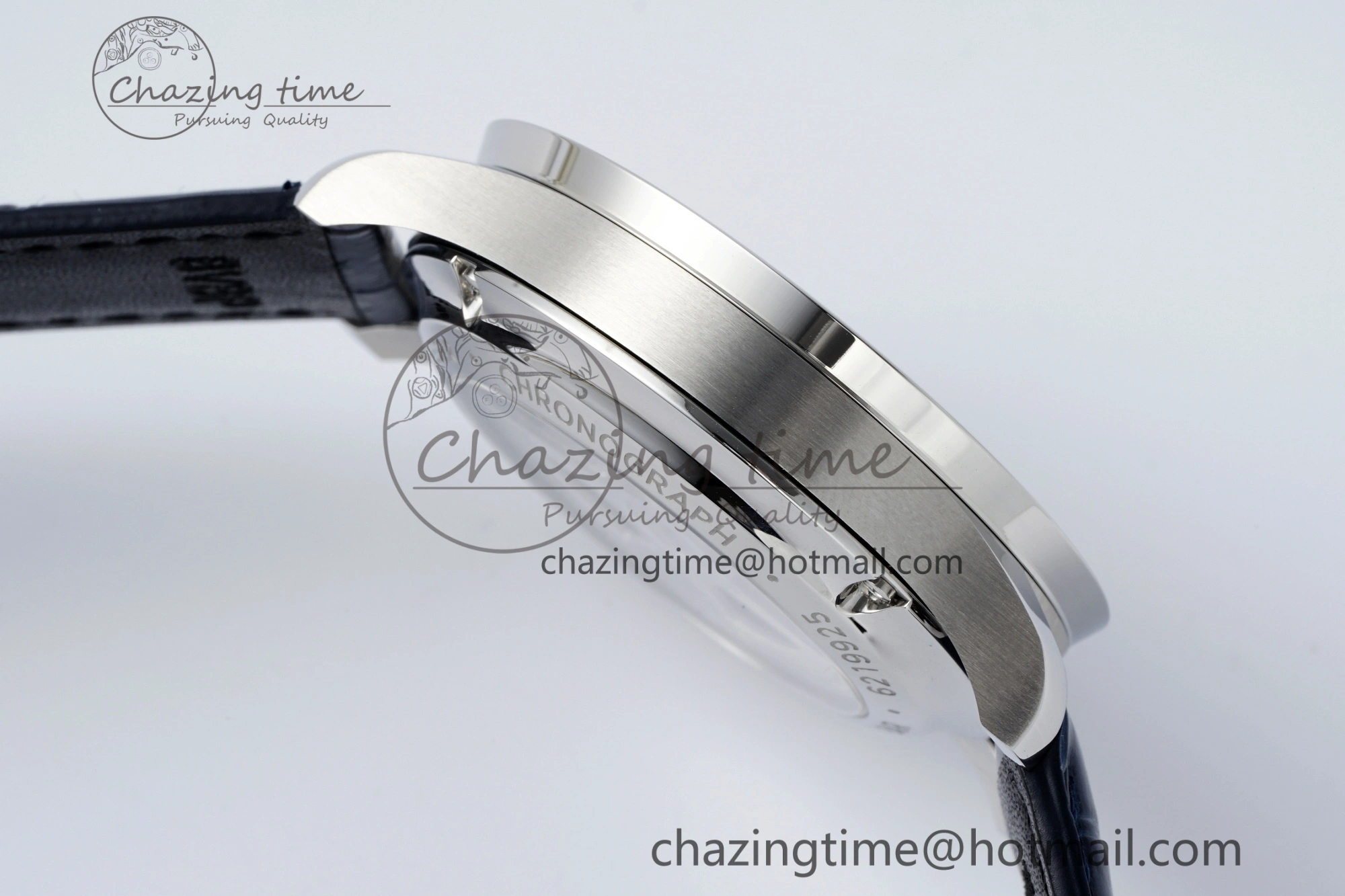 Portuguese Chrono IW371620 APSF 1:1 Best Edition White Blue Dial on Blue Leather Strap A69355