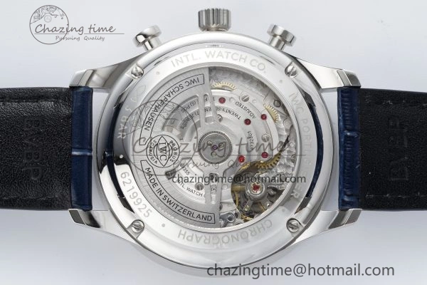 Portuguese Chrono IW371620 APSF 1:1 Best Edition White Blue Dial on Blue Leather Strap A69355