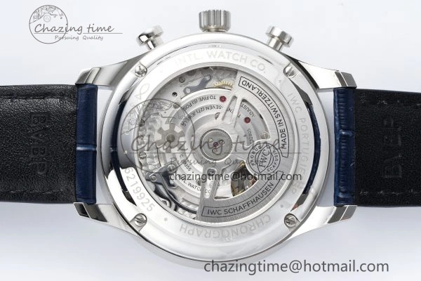 Portuguese Chrono IW371620 APSF 1:1 Best Edition White Blue Dial on Blue Leather Strap A69355