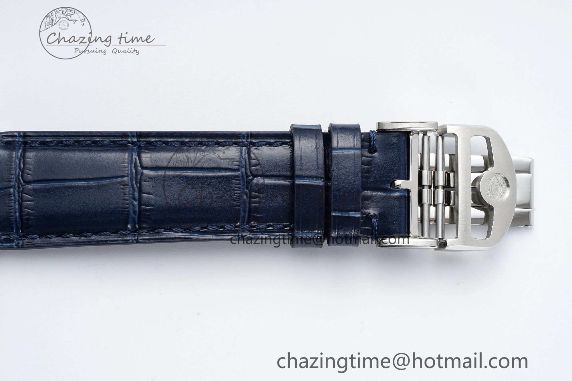 Portuguese Chrono IW371620 APSF 1:1 Best Edition White Blue Dial on Blue Leather Strap A69355