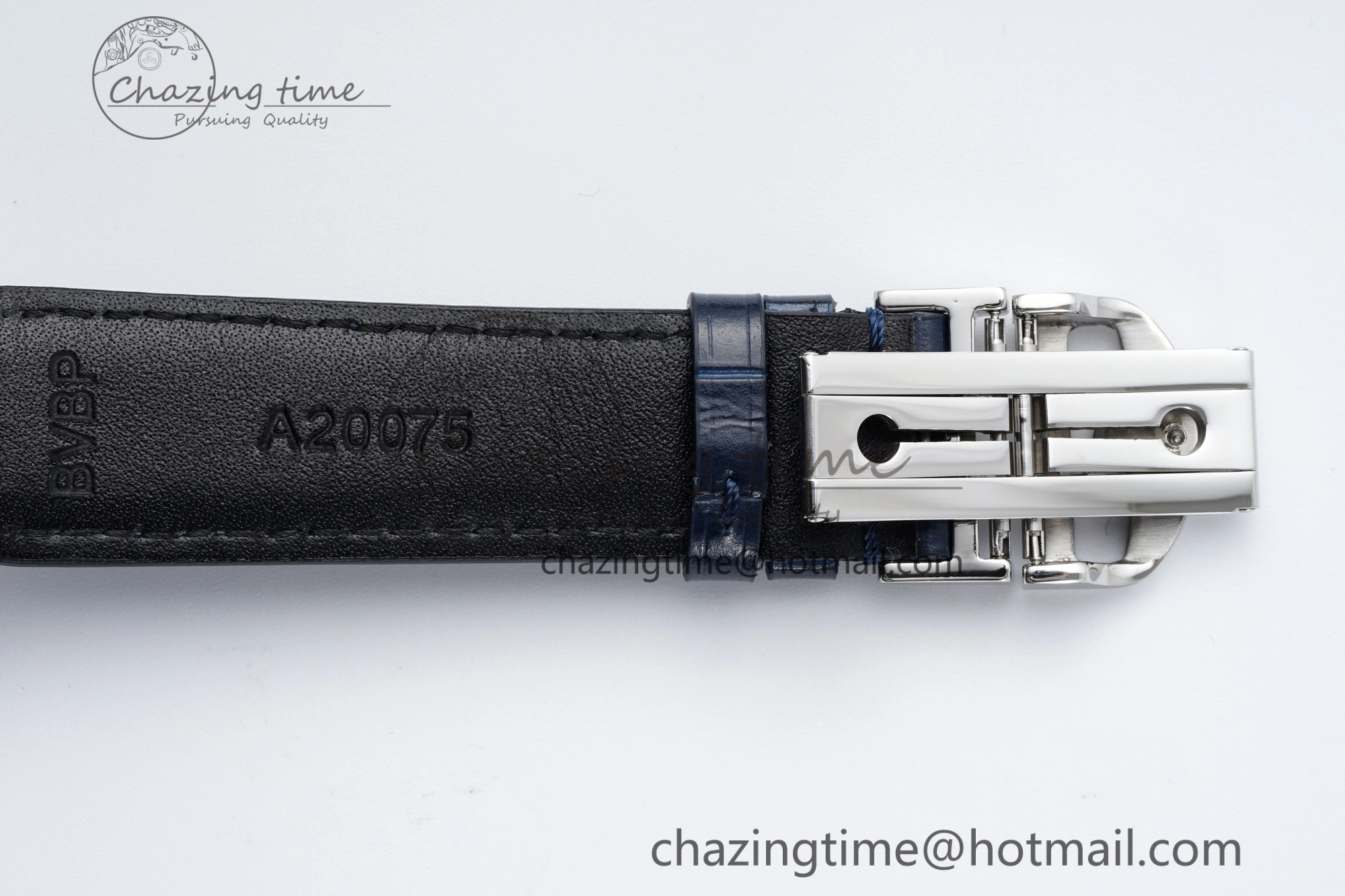 Portuguese Chrono IW371620 APSF 1:1 Best Edition White Blue Dial on Blue Leather Strap A69355