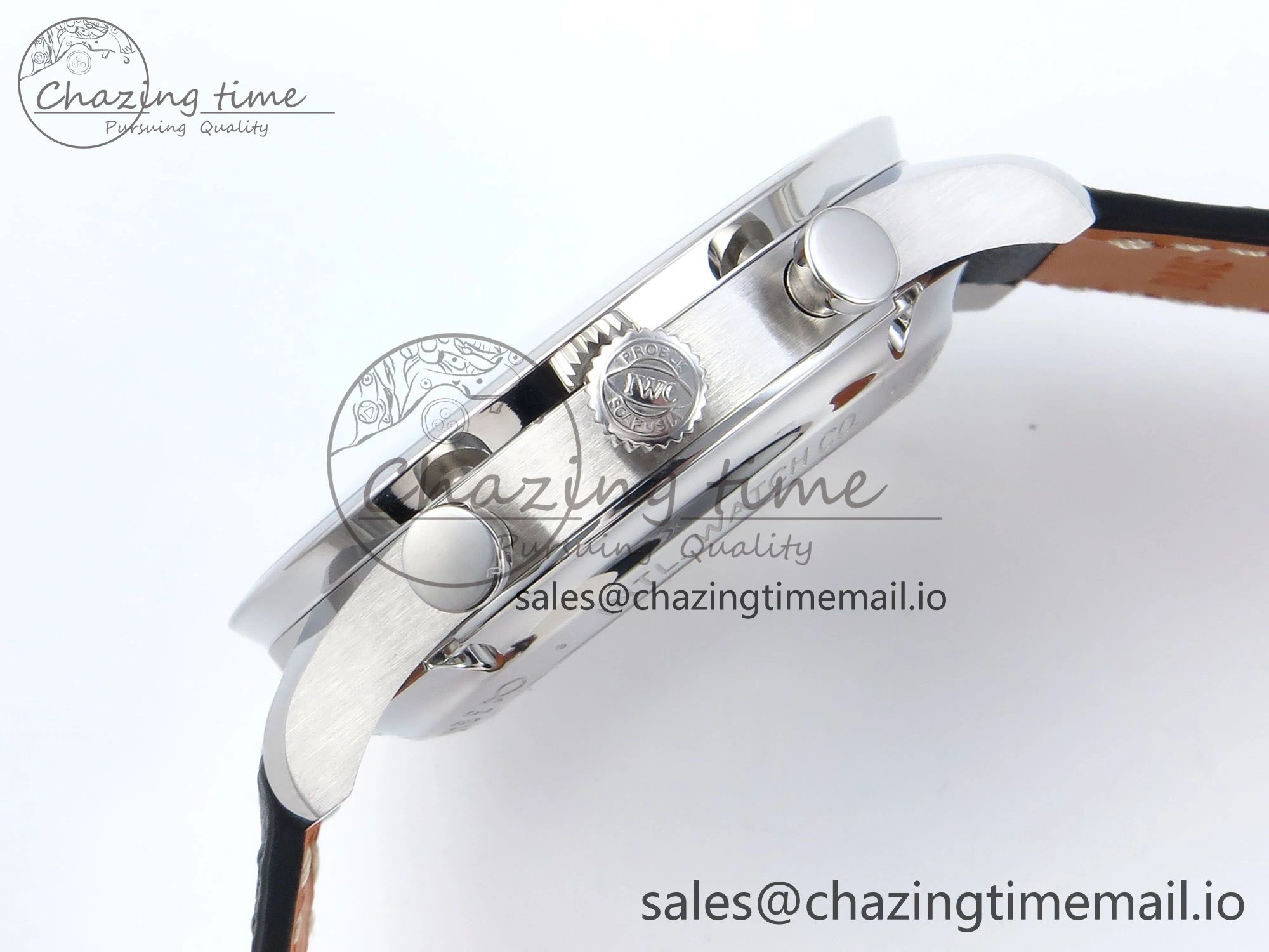 Portuguese Chrono IW371626 ZF 1:1 Best Edition Light Blue Dial on Blue Leather Strap A69355