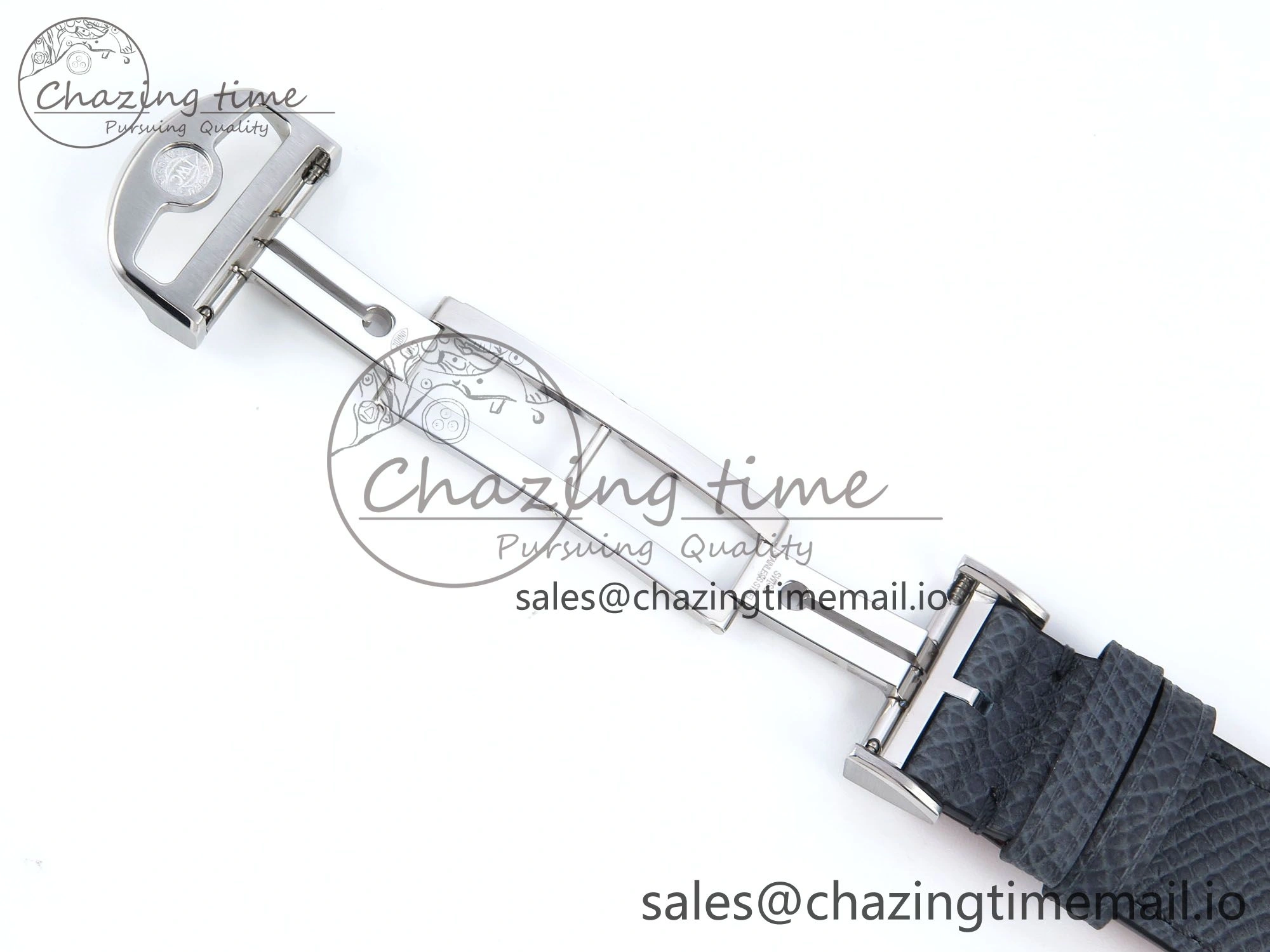 Portuguese Chrono IW371626 ZF 1:1 Best Edition Light Blue Dial on Blue Leather Strap A69355