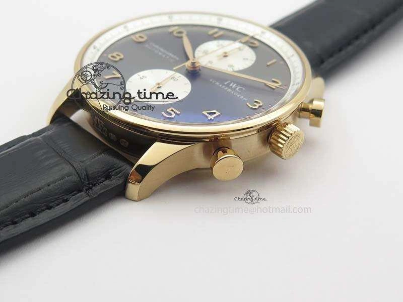 Portuguese Chrono RG IW371433 Jackie Chan ZF 1:1 Best Edition Gray Dial On Black Leather Strap A7750 V3