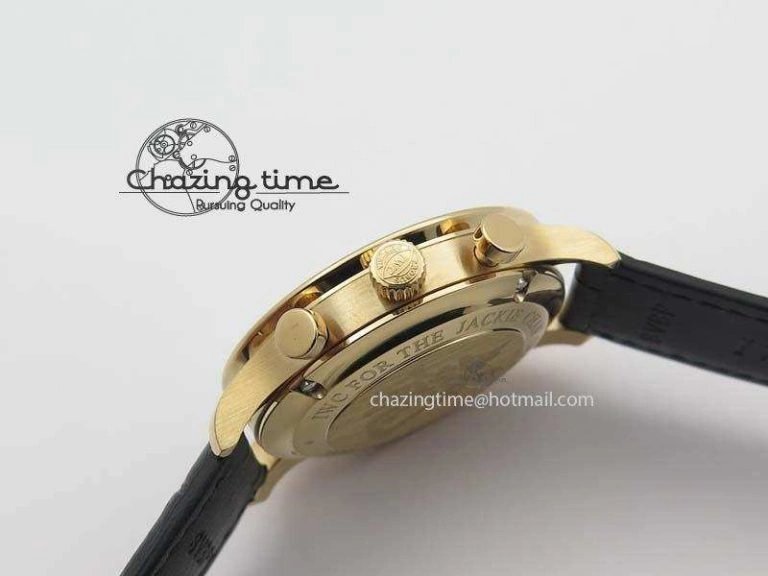Portuguese Chrono RG IW371433 Jackie Chan ZF 1:1 Best Edition Gray Dial On Black Leather Strap A7750 V3
