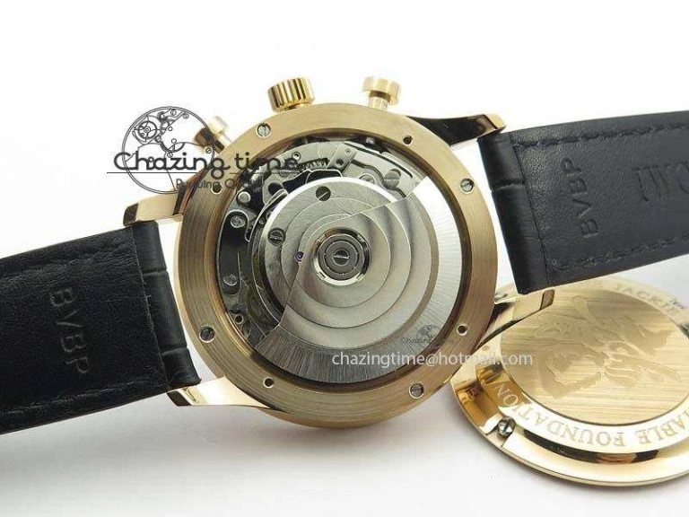 Portuguese Chrono RG IW371433 Jackie Chan ZF 1:1 Best Edition Gray Dial On Black Leather Strap A7750 V3