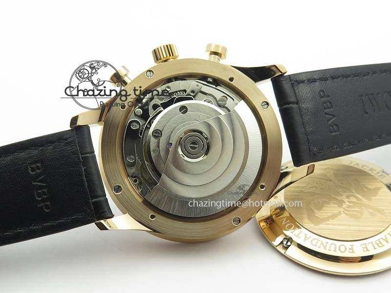 Portuguese Chrono RG IW371433 Jackie Chan ZF 1:1 Best Edition Gray Dial On Black Leather Strap A7750 V3