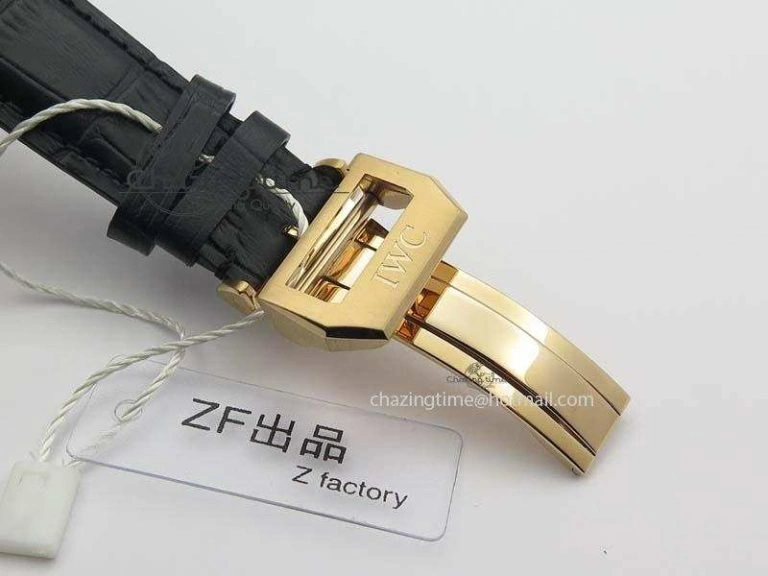 Portuguese Chrono RG IW371433 Jackie Chan ZF 1:1 Best Edition Gray Dial On Black Leather Strap A7750 V3