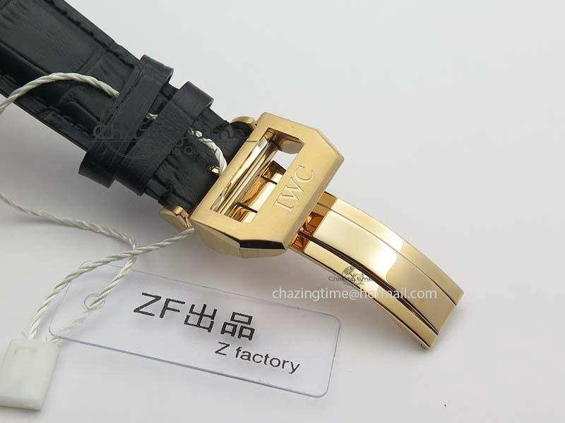 Portuguese Chrono RG IW371433 Jackie Chan ZF 1:1 Best Edition Gray Dial On Black Leather Strap A7750 V3